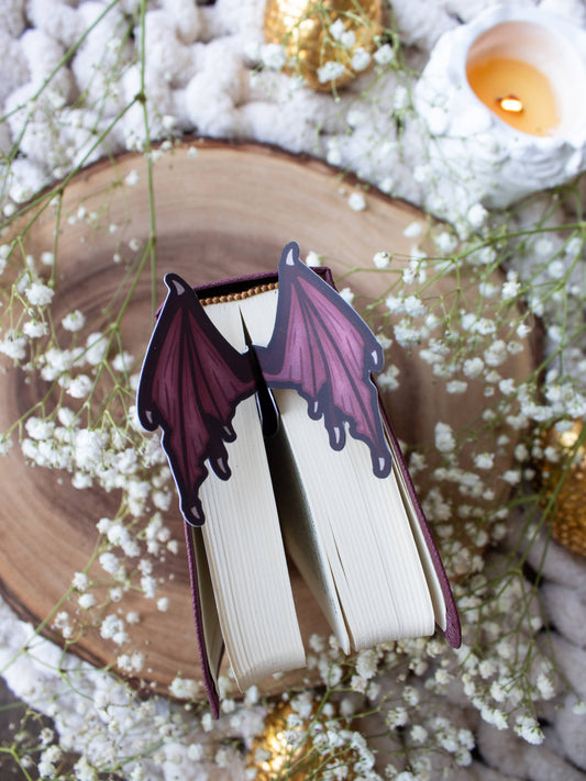 3D Dragon Wings pink Bookmark