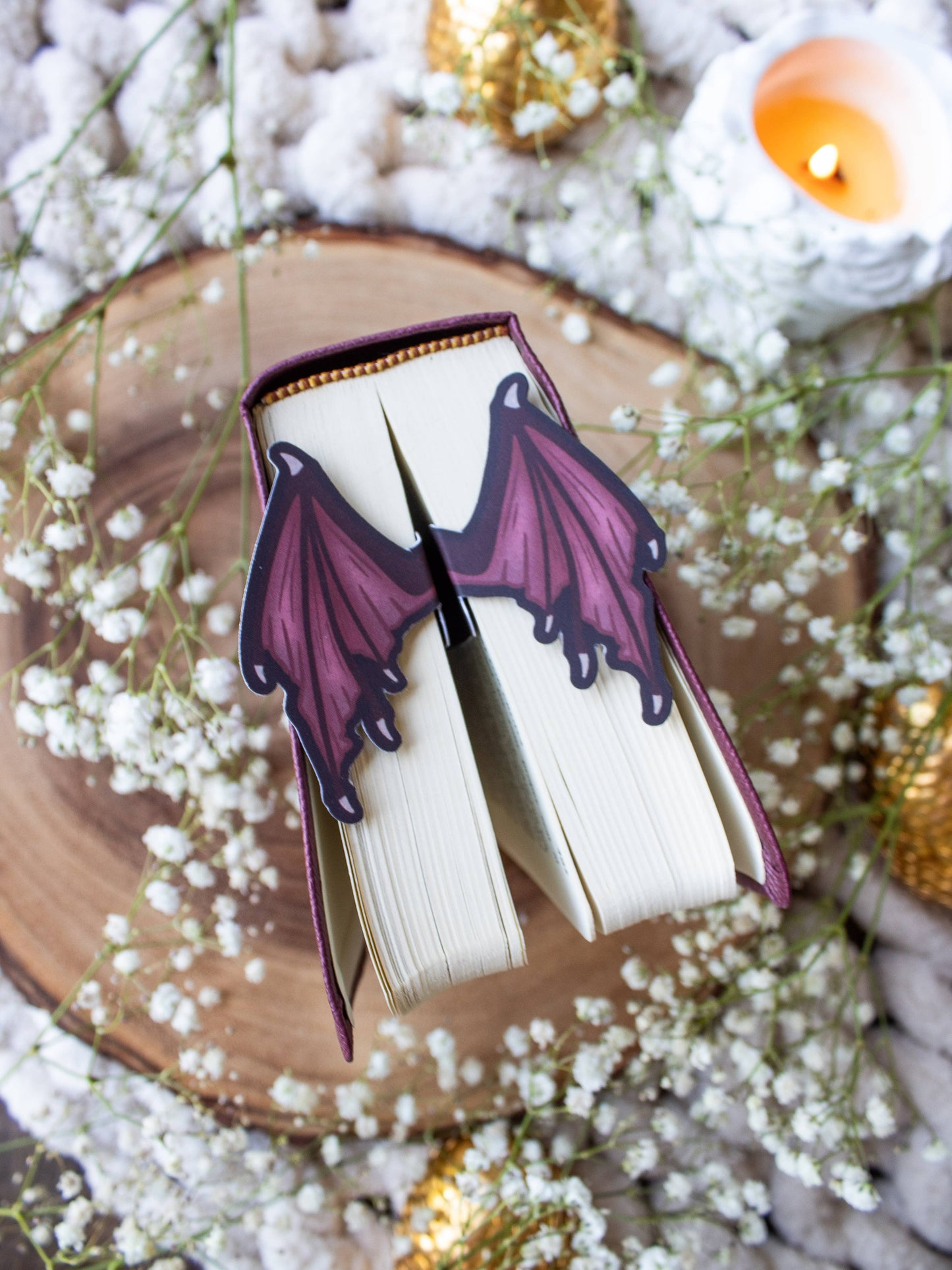 3D Dragon Wings pink Bookmark