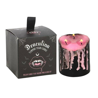 Pink Vampire Tears Bleeding Pillar Candle