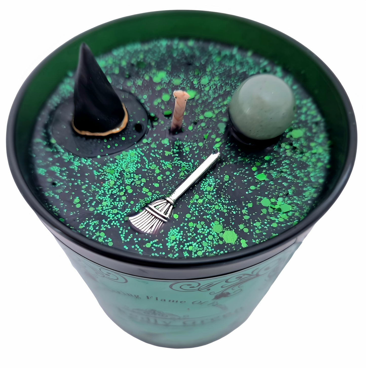 Wickedly Green Enchanted Witch  Candle