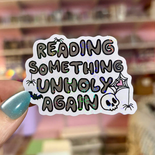 Reading Something Unholy Again Smut Sticker