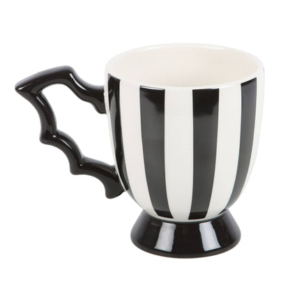 Gothic Striped Bat Wing Halloween Teacup