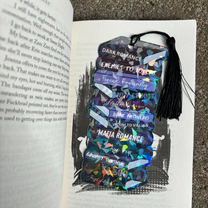 Dark Romance Tropes Spicy Bookmark with Tassel