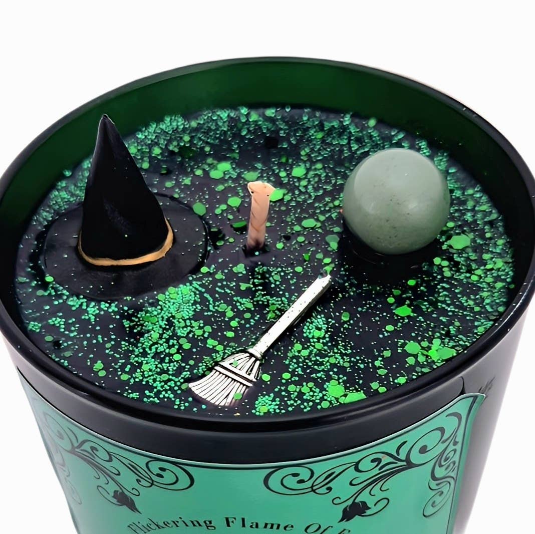 Wickedly Green Enchanted Witch  Candle