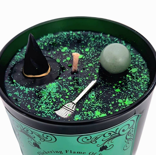 Wickedly Green Enchanted Witch  Candle