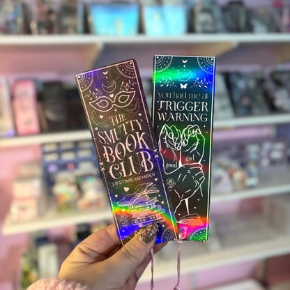 Smutty Book Club Dual-Sided Holographic Bookmark