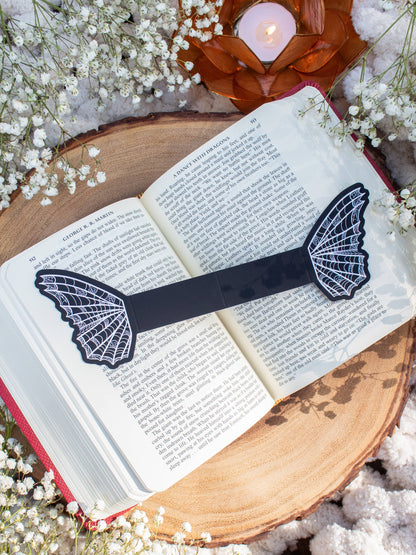 3D Spooky Spiderweb Butterfly Wings Bookmark