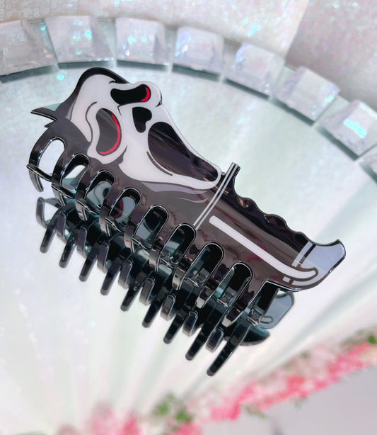 Ghost face knife hair clip