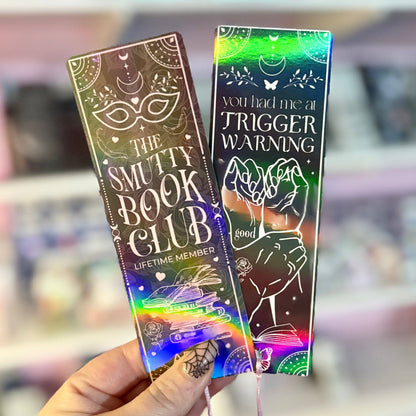 Smutty Book Club Dual-Sided Holographic Bookmark