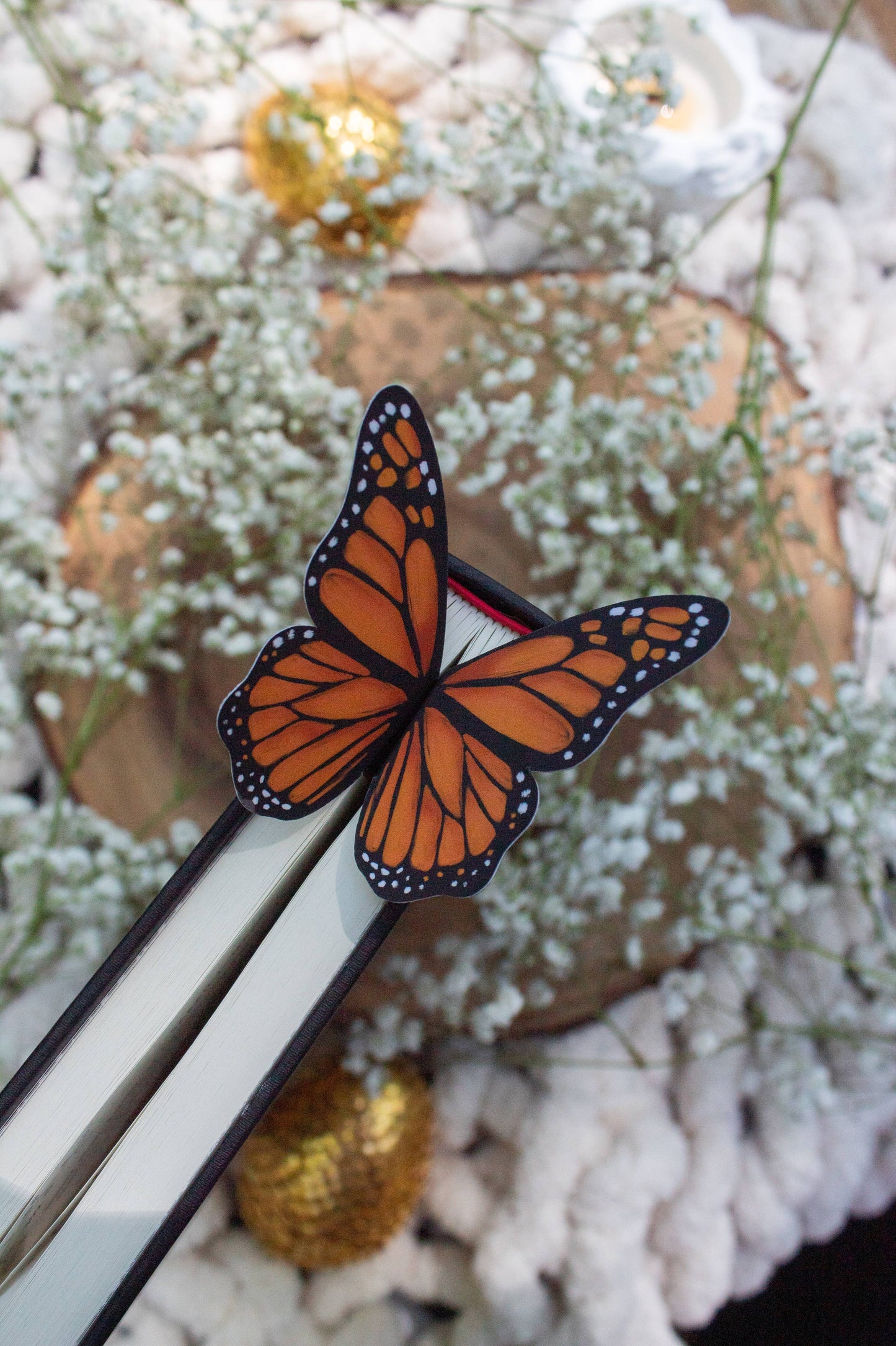 3D Monarch Butterfly Wings Bookmark