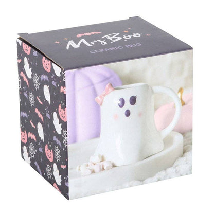 Mrs Boo Ghost Mug with Bow