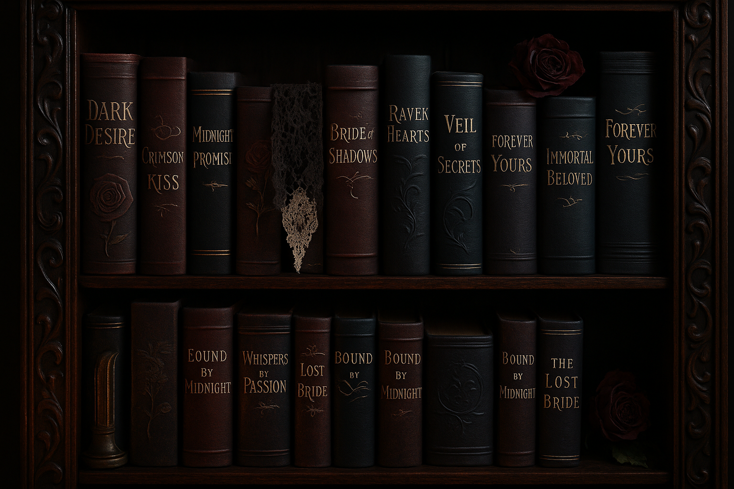 dark romance bookshelf