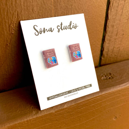 Handbook for the recently deceased stud earrings